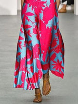 V-Neck Sleeveless Printed Bohemian Dress - Maxi Dresses - INS | Online Fashion Free Shipping Clothing, Dresses, Tops, Shoes - 22/06/2021 - 30-40 - Category_Maxi Dresses