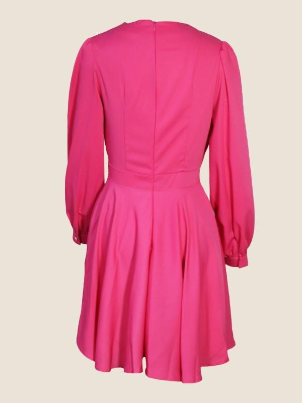 V-neck Solid Elegant Dress - Mini Dresses - INS | Online Fashion Free Shipping Clothing, Dresses, Tops, Shoes - 17/06/2021 - 30-40 - color-black