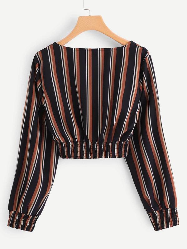 V Neck Striped Top - INS | Online Fashion Free Shipping Clothing, Dresses, Tops, Shoes