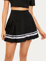 Varsity Striped Pleated Skirt - Skirts - INS | Online Fashion Free Shipping Clothing, Dresses, Tops, Shoes - 03/02/2021 - 2XL - 3XL