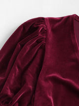 Velvet Cut Out Back Mini Dress - INS | Online Fashion Free Shipping Clothing, Dresses, Tops, Shoes