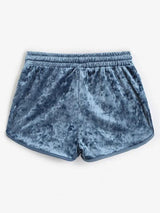 Velvet Drawstring Dolphin Gym Shorts - INS | Online Fashion Free Shipping Clothing, Dresses, Tops, Shoes