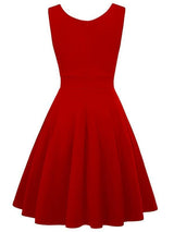 Vintage Folds Solid Color Cocktail The Celebrity Dress - Midi Dresses - INS | Online Fashion Free Shipping Clothing, Dresses, Tops, Shoes - 07/04/2021 - 2XL - Autumn
