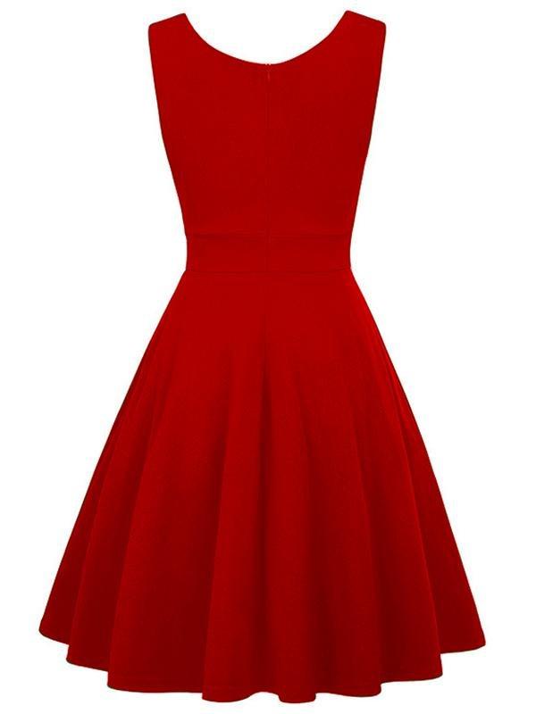Vintage Folds Solid Color Cocktail The Celebrity Dress - Midi Dresses - INS | Online Fashion Free Shipping Clothing, Dresses, Tops, Shoes - 07/04/2021 - 2XL - Autumn