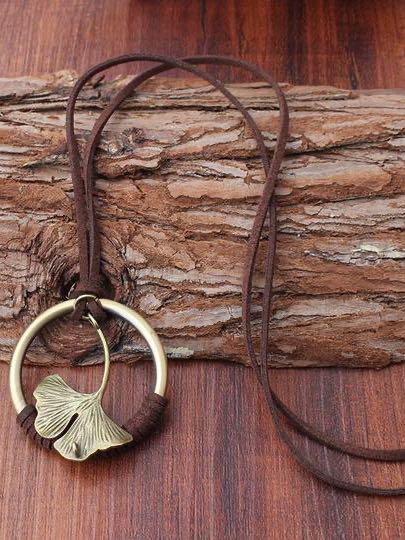 Vintage Ginkgo Leaf Alloy necklace - INS | Online Fashion Free Shipping Clothing, Dresses, Tops, Shoes