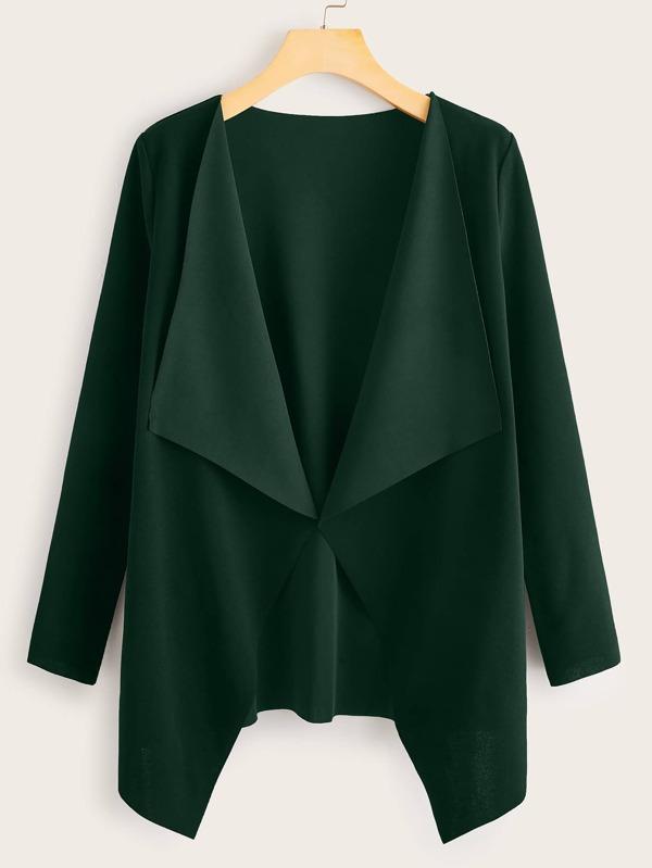 Waterfall Collar Open Front Coat - INS | Online Fashion Free Shipping Clothing, Dresses, Tops, Shoes