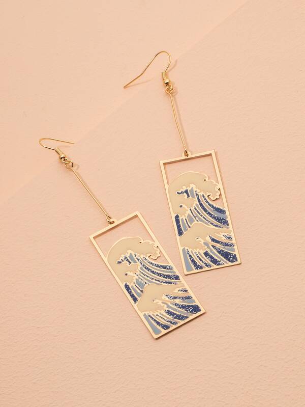 Wave Design Drop Earrings - Earrings - INS | Online Fashion Free Shipping Clothing, Dresses, Tops, Shoes - 02/18/2021 - Accs & Jewelry - Causal