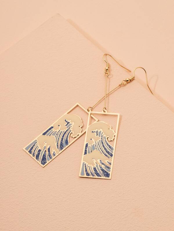 Wave Design Drop Earrings - Earrings - INS | Online Fashion Free Shipping Clothing, Dresses, Tops, Shoes - 02/18/2021 - Accs & Jewelry - Causal