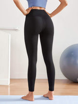 Wide Band Waist Crop Sports Leggings - INS | Online Fashion Free Shipping Clothing, Dresses, Tops, Shoes