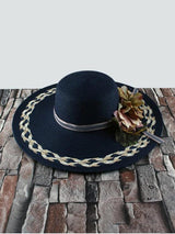 Wide Brimmed Flowers Straw Hat - INS | Online Fashion Free Shipping Clothing, Dresses, Tops, Shoes