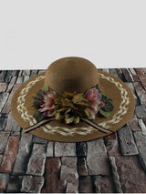 Wide Brimmed Flowers Straw Hat - INS | Online Fashion Free Shipping Clothing, Dresses, Tops, Shoes