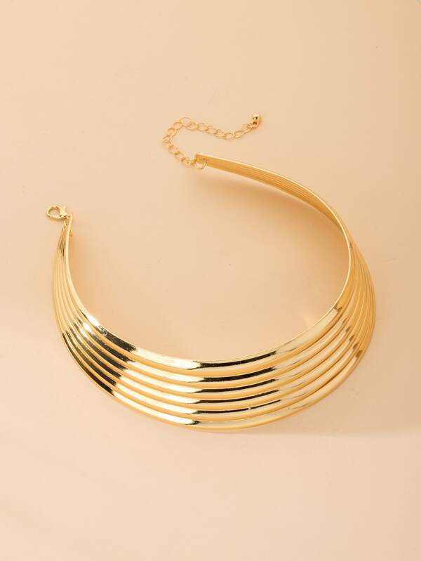 Wide Metal Necklace - INS | Online Fashion Free Shipping Clothing, Dresses, Tops, Shoes