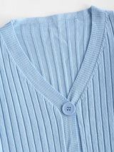 Wide Rib Knit Slim Cardigan - INS | Online Fashion Free Shipping Clothing, Dresses, Tops, Shoes