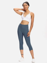 Wide Waist Capri Sports Leggings - INS | Online Fashion Free Shipping Clothing, Dresses, Tops, Shoes