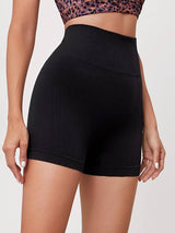 Wide Waistband Solid Biker Shorts - INS | Online Fashion Free Shipping Clothing, Dresses, Tops, Shoes