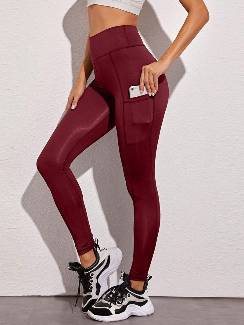 Wide Waistband Sports Leggings With Phone Pocket - INS | Online Fashion Free Shipping Clothing, Dresses, Tops, Shoes