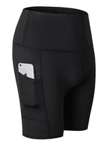 Wideband Waist Biker Shorts With Phone Pocket - Shorts - INS | Online Fashion Free Shipping Clothing, Dresses, Tops, Shoes - 03/02/2021 - 2XL - Black