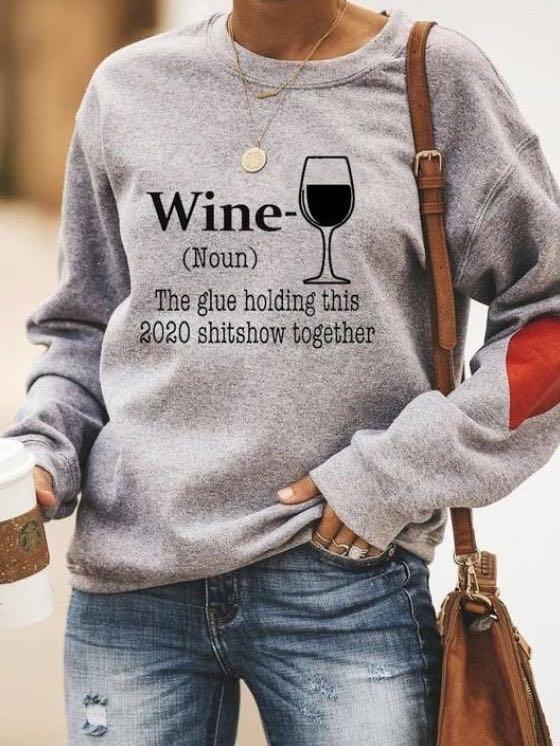 Wine Glass Heart Sweatshirt - Sweatshirts - INS | Online Fashion Free Shipping Clothing, Dresses, Tops, Shoes - 13/03/2021 - 2XL - 3XL