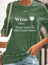 Wine Glass Print T-Shirt - T-Shirts - INS | Online Fashion Free Shipping Clothing, Dresses, Tops, Shoes - 13/03/2021 - 2XL - 3XL