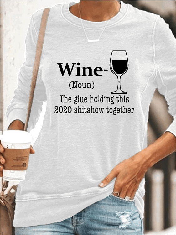 Wine Glass Print T-Shirt - T-Shirts - INS | Online Fashion Free Shipping Clothing, Dresses, Tops, Shoes - 13/03/2021 - 2XL - 3XL