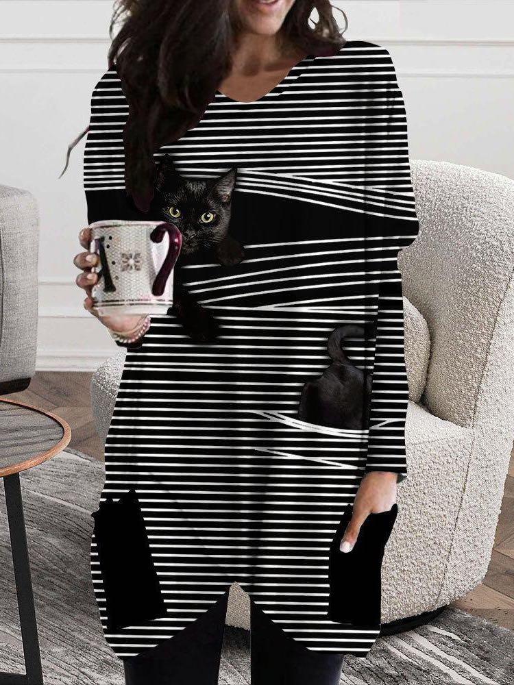 Winter striped 3D cat warm pack hip skirt - INS | Online Fashion Free Shipping Clothing, Dresses, Tops, Shoes