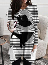 Winter striped 3D cat warm pack hip skirt - INS | Online Fashion Free Shipping Clothing, Dresses, Tops, Shoes