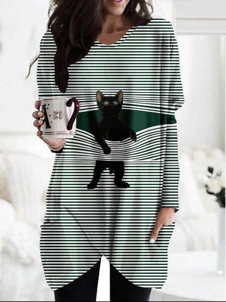 Winter striped 3D cat warm pack hip skirt - INS | Online Fashion Free Shipping Clothing, Dresses, Tops, Shoes