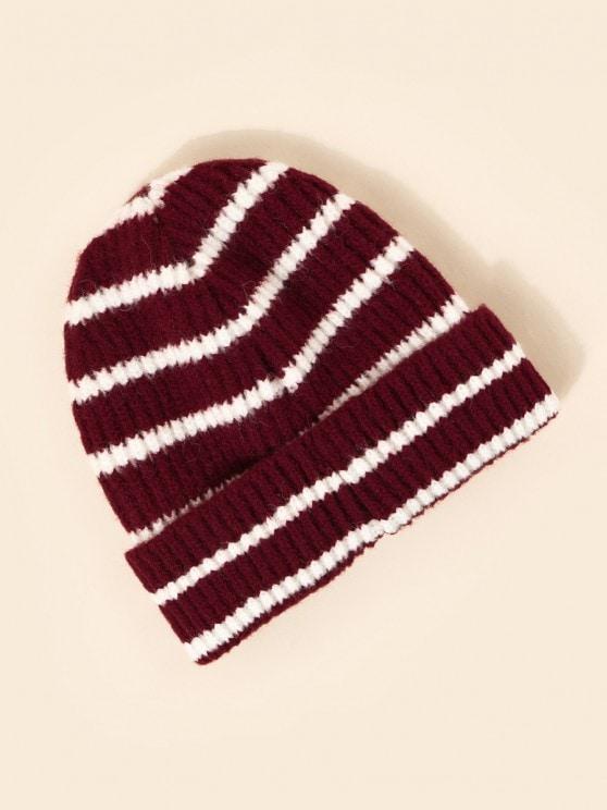 Winter Striped Pattern Knitted Hat - INS | Online Fashion Free Shipping Clothing, Dresses, Tops, Shoes