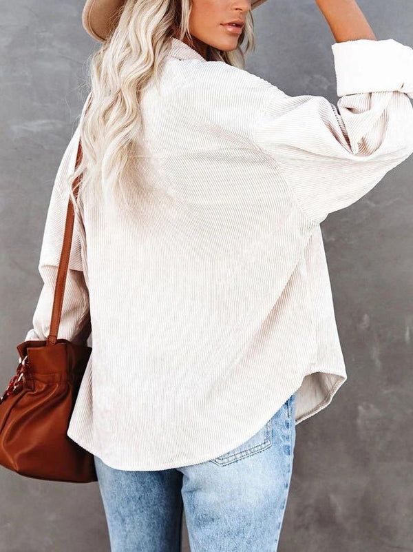 Women Casual button Long Sleeves Solid Shirt - Blouses - INS | Online Fashion Free Shipping Clothing, Dresses, Tops, Shoes - 01/28/2021 - 2XL - 3XL