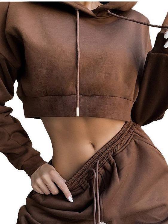 Women Casual Fleece Two-piece Sports Suit - INS | Online Fashion Free Shipping Clothing, Dresses, Tops, Shoes