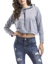 Women Casual Irregular Short Hoodie - Sweatshirts - INS | Online Fashion Free Shipping Clothing, Dresses, Tops, Shoes - Casual - Hoodies - L