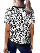 Women Casual Leopard Printed Relaxed T-shirts - T-shirts - INS | Online Fashion Free Shipping Clothing, Dresses, Tops, Shoes - 12/05/2021 - 120521 - Color_Khaki