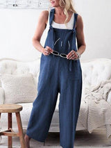 Women Casual Overalls Wide Leg Jumpsuit - Jumpsuits & Rompers - INS | Online Fashion Free Shipping Clothing, Dresses, Tops, Shoes - 02//03/2021 - Apricot - Black