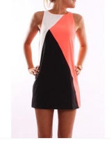 Women Color Contrasting Sleeveless Dress - INS | Online Fashion Free Shipping Clothing, Dresses, Tops, Shoes