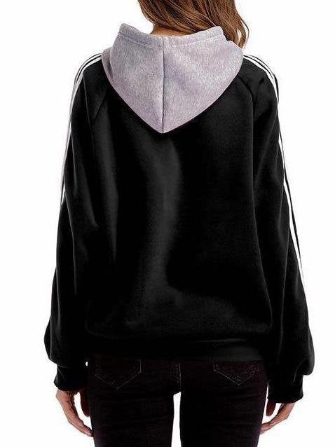 Women Color Matching Hoodie Sweatshirt - Sweatshirts - INS | Online Fashion Free Shipping Clothing, Dresses, Tops, Shoes - Sweatshirt - -