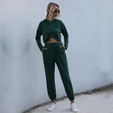 Women Crop Sportswear Suit - INS | Online Fashion Free Shipping Clothing, Dresses, Tops, Shoes