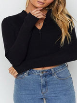 Women Crop V Neck Skinny Shirt - INS | Online Fashion Free Shipping Clothing, Dresses, Tops, Shoes