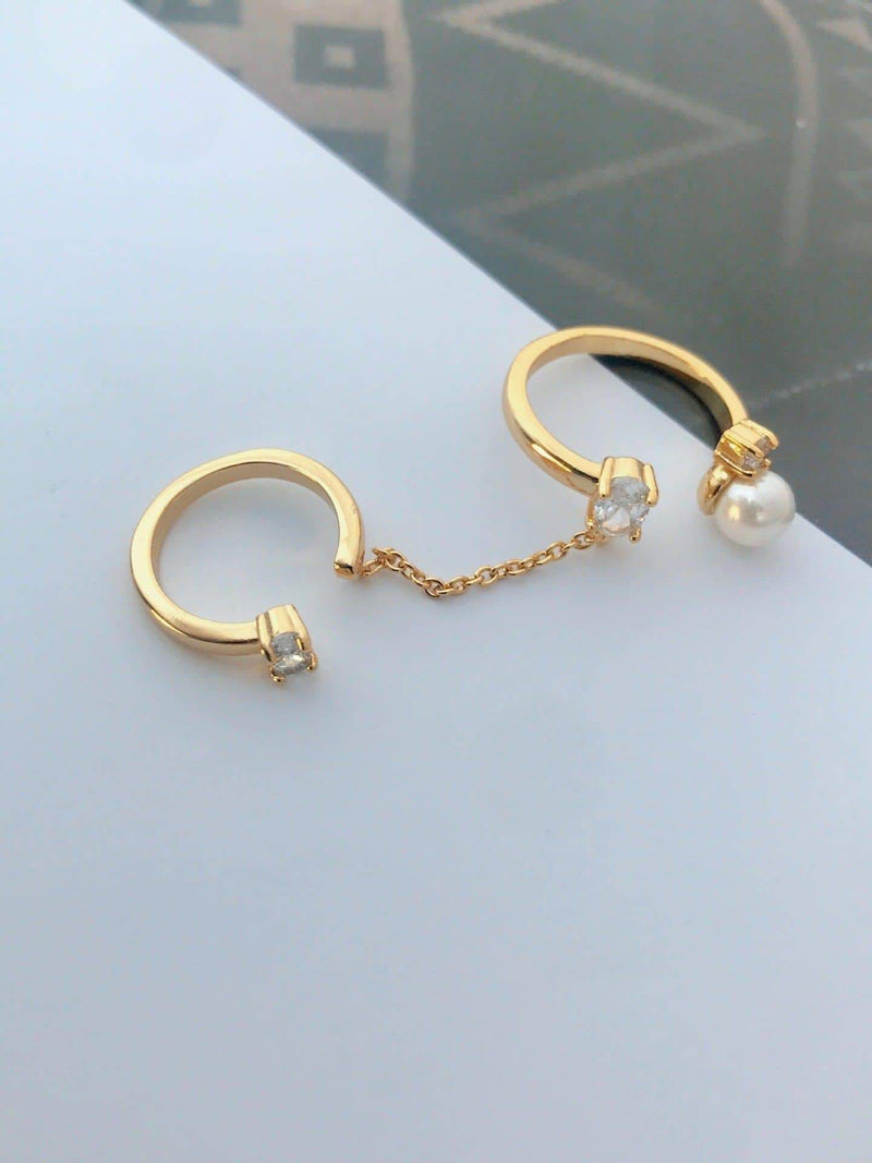 Women double band chain ring - INS | Online Fashion Free Shipping Clothing, Dresses, Tops, Shoes