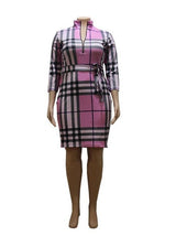 Women' Fall Slim Plaid Dress - INS | Online Fashion Free Shipping Clothing, Dresses, Tops, Shoes