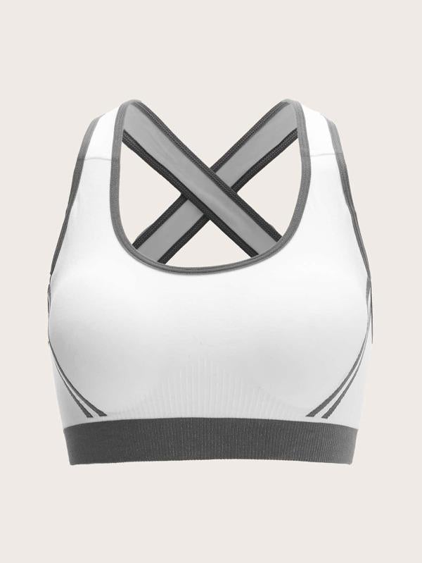 Women High Support Criss Cross Sports Bra - Activewear - INS | Online Fashion Free Shipping Clothing, Dresses, Tops, Shoes - 02/18/2021 - Activewear - Color_White