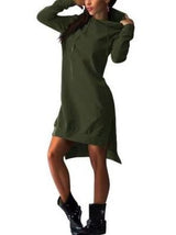 Women Hoodied Long Sleeves Dress - INS | Online Fashion Free Shipping Clothing, Dresses, Tops, Shoes