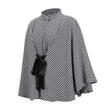 Women Houndstooth Print Cloak Coat - INS | Online Fashion Free Shipping Clothing, Dresses, Tops, Shoes