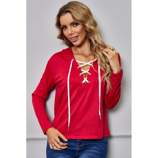 Women Lace-up Casual Top - INS | Online Fashion Free Shipping Clothing, Dresses, Tops, Shoes