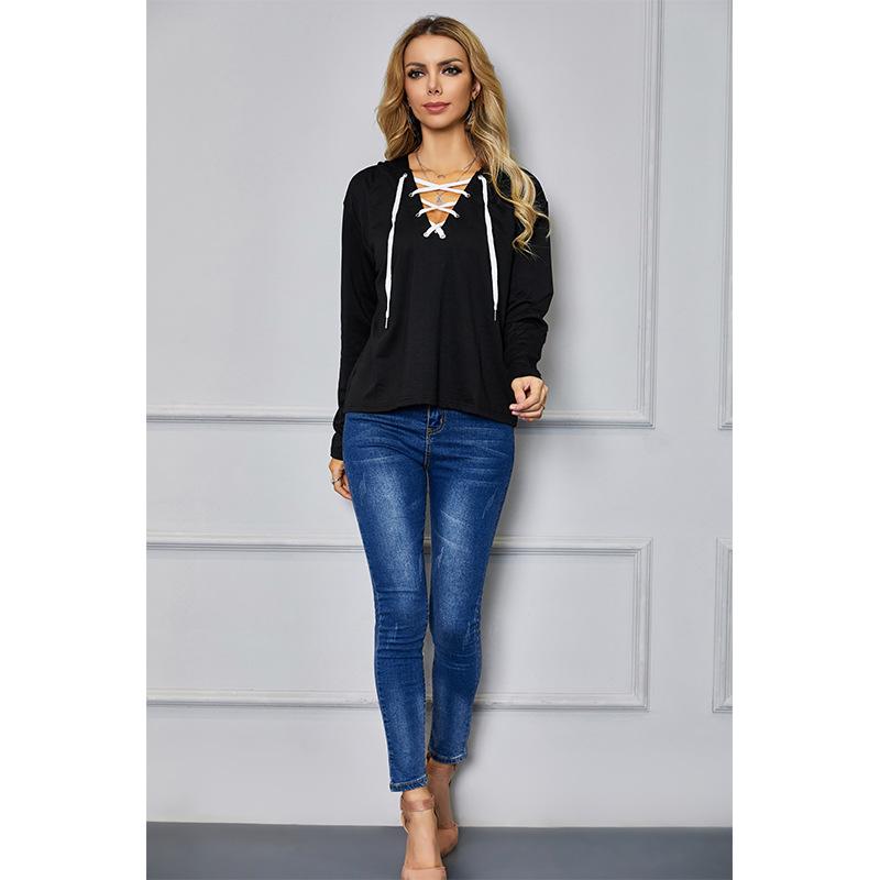 Women Lace-up Casual Top - INS | Online Fashion Free Shipping Clothing, Dresses, Tops, Shoes