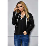 Women Lace-up Casual Top - INS | Online Fashion Free Shipping Clothing, Dresses, Tops, Shoes