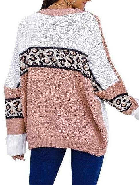 Women Leopard Print Knit Sweater - Sweaters - INS | Online Fashion Free Shipping Clothing, Dresses, Tops, Shoes - Sweaters - -