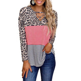 Women Long Sleeve Leopard Print Top - INS | Online Fashion Free Shipping Clothing, Dresses, Tops, Shoes