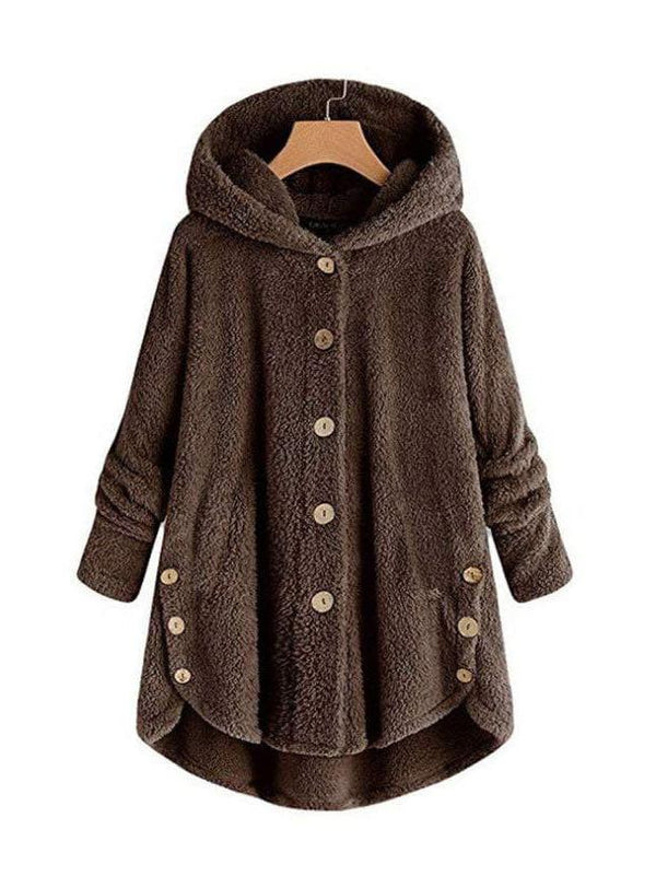 Women Loose Furry Hooded Winter Coat - INS | Online Fashion Free Shipping Clothing, Dresses, Tops, Shoes
