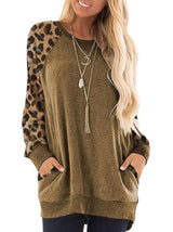 Women O-neck Color Block Sweatshirt - INS | Online Fashion Free Shipping Clothing, Dresses, Tops, Shoes