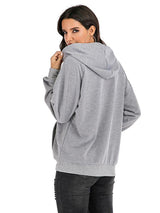 Women Printed Hooded Sweatshirt